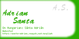 adrian santa business card